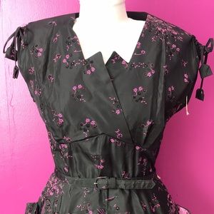 Deadstock 1950s swing dress with original petticoat